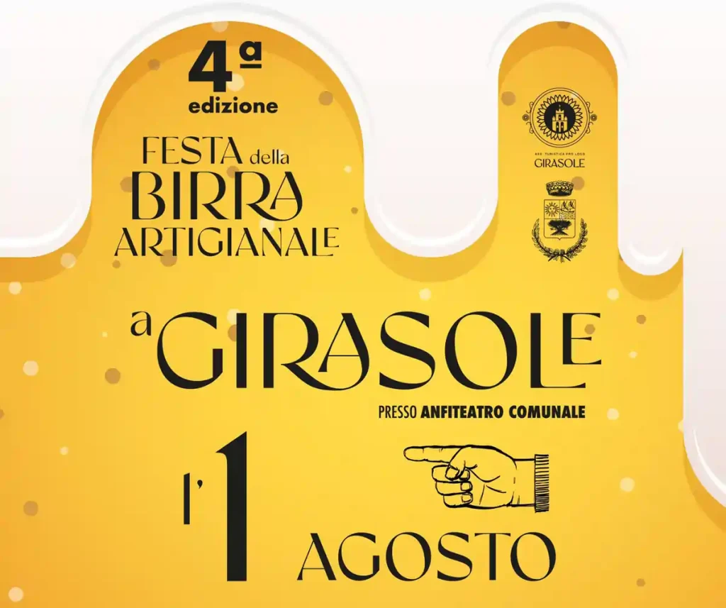 Festa della birra artigianale 2025 a Girasole, manifesto con data, programma, orari eventi | In Sardegna con Dani