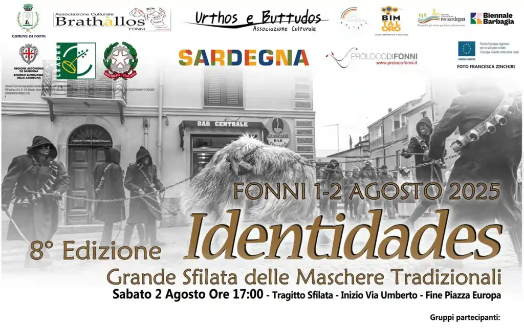 Identidades Fonni 2025, manifesto con data, programma, orari eventi | In Sardegna con Dani