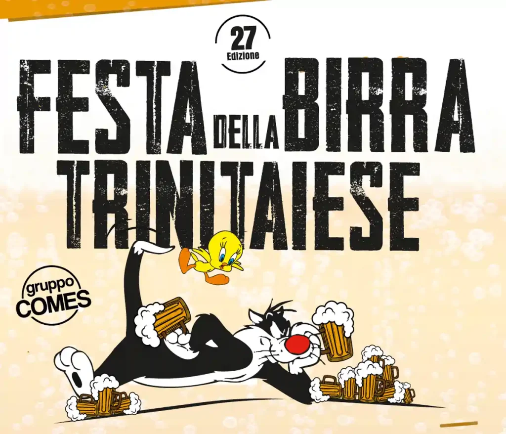 Festa della birra trinitaiese 2025 a Trinità d'Agultu, manifesto con programma, date e orari eventi | In Sardegna con Dani