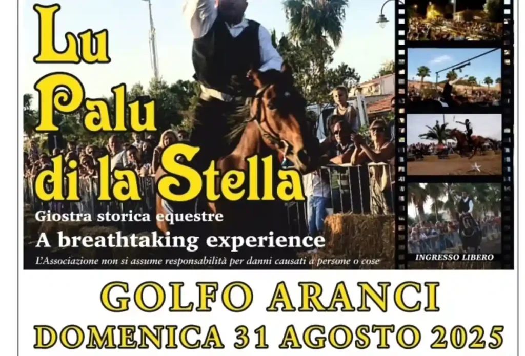 Lu palu di la stella 2025 a Golfo Aranci, manifesto con data, programma ed orari eventi | In Sardegna con Dani