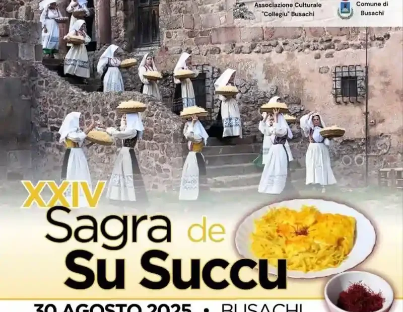 Sagra de su succu Busachi 2025, manifesto con data, programma e orari eventi | In Sardegna con Dani