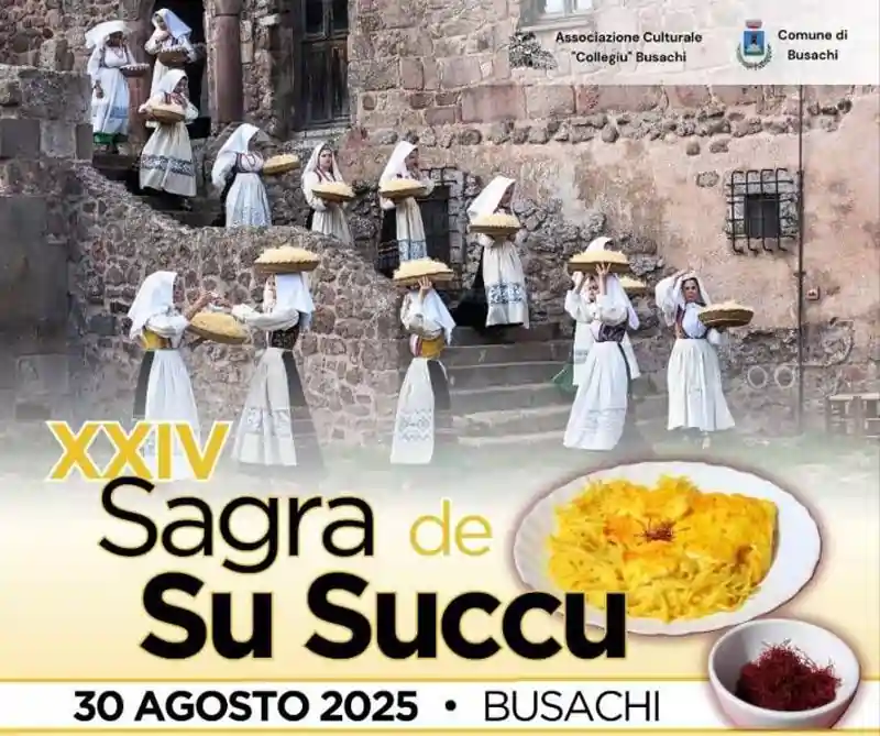 Sagra de su succu Busachi 2025, manifesto con data, programma e orari eventi | In Sardegna con Dani
