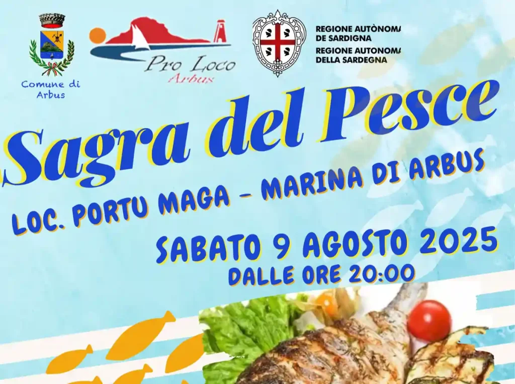 Sagra del pesce Porti Maga 2025, manifesto con data, programma e orari | In Sardegna con Dani