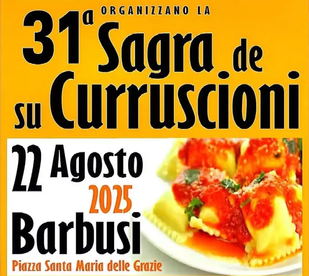 Sagra ravioli Barbusi 2025, manifesto con data, programma e orari eventi | In Sardegna con Dani