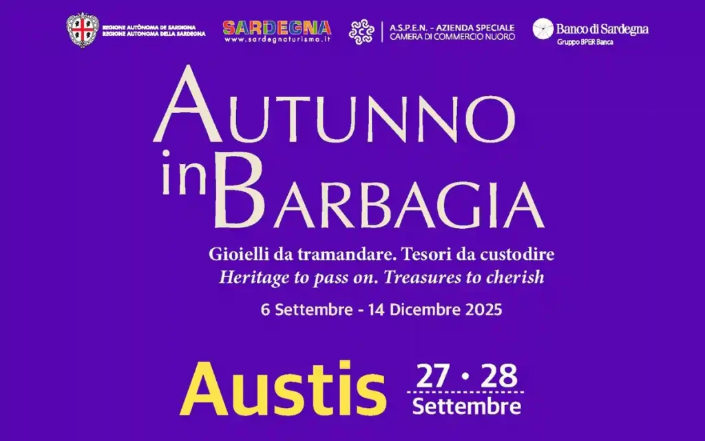 Autunno in Barbagia Austis 2025, manifesto con date, programma e orari eventi | In Sardegna con Dani
