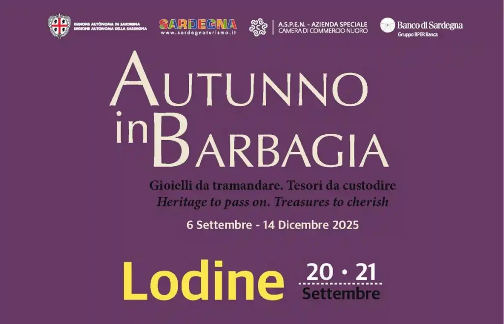 Autunno in Barbagia Lodine 2025, manifesto con date, programma e orari eventi | In Sardegna con Dani
