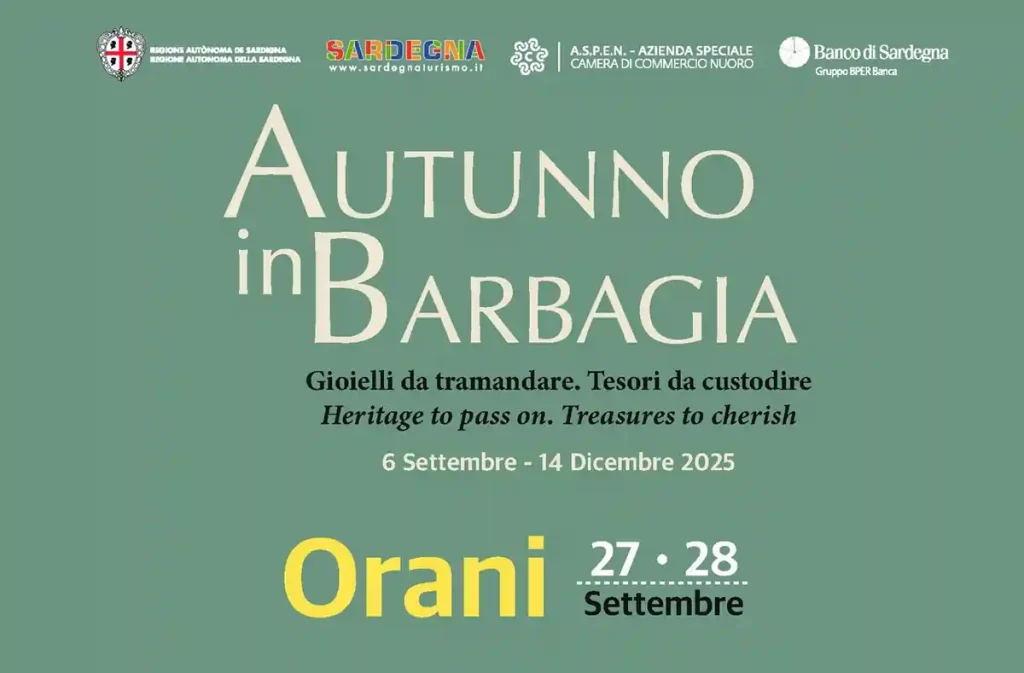 Autunno in Barbagia Orani 2025, manifesto con date, programma e orari eventi | In Sardegna con Dani