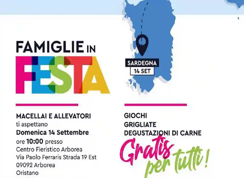 FaMIGLIE IN FESTA aRBOREA 2025, manifesto con date, programma e orari | In Sardegna con Dani