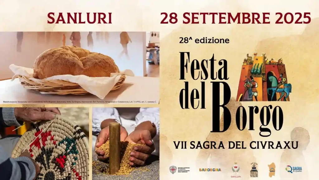 Festa del borgo Sanluri 2025, manifesto con data, programma e orari eventi | In Sardegna con Dani