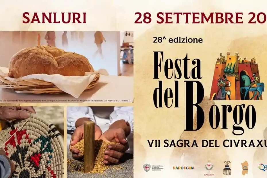 Festa del borgo Sanluri 2025, manifesto con data, programma e orari eventi | In Sardegna con Dani