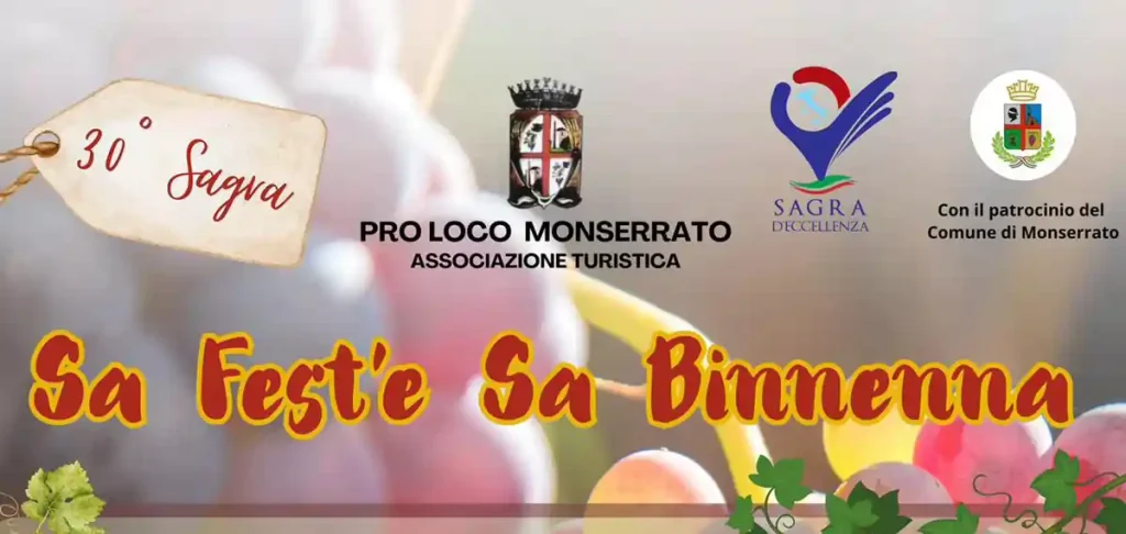 Festa della vendemmia Monserrato 2025, manifesto con programma, data e orari eventi | In Sardegna con Dani