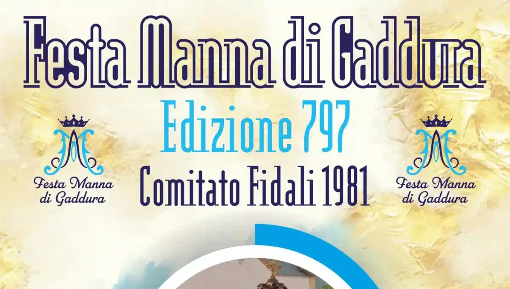 Festa manna di Gaddura 2025 a Luogosanto, manifesto con date, programma e orari | In Sardegna con Dani