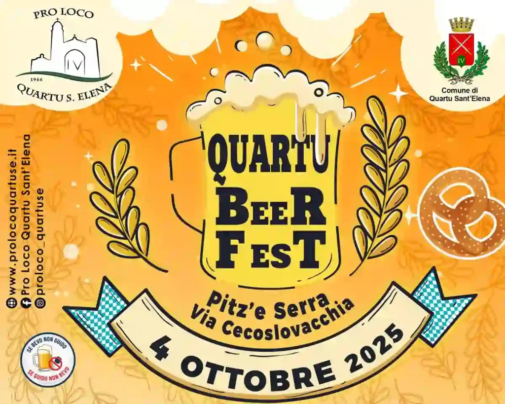 Quartu Beer Fest 2025, manifesto con data, programma e orari degustazioni | In Sardegna con Dani
