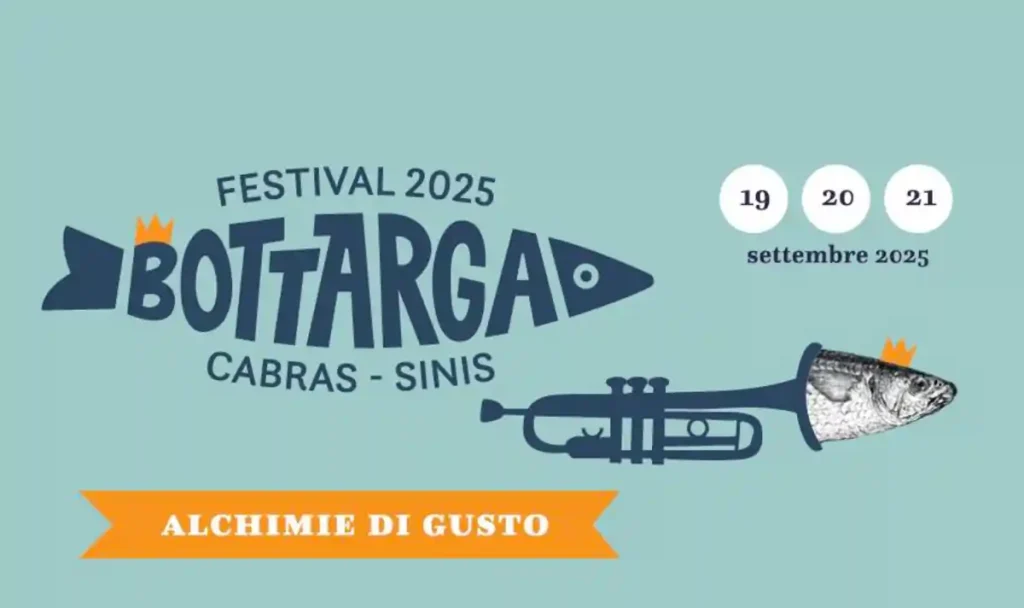 Sagra della bottarga Cabras 2025, manifesto con programma, date e orari eventi | In Sardegna con Dani