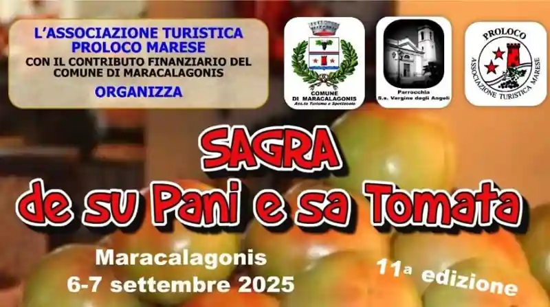 Sagra de su pani e sa tomata 2025 a Maracalagonis, manifesto con date, programma e orari eventi | In Sardegna con Dani