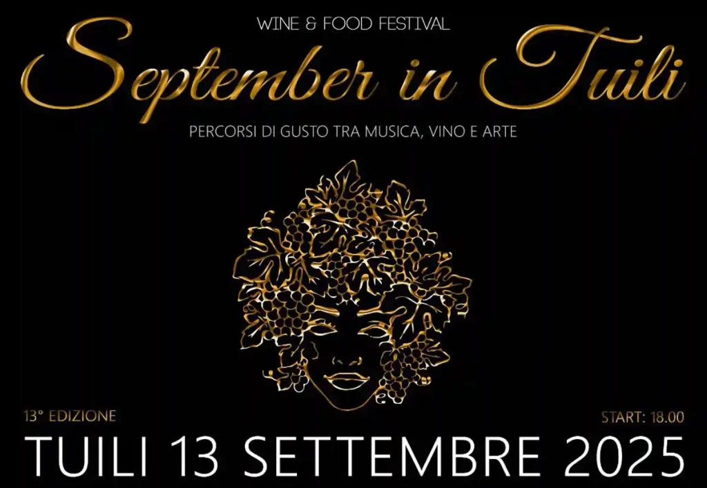 September in Tuili 2025, manifesto con data, programma e orari eventi e degustazioni | In Sardegna con Dani