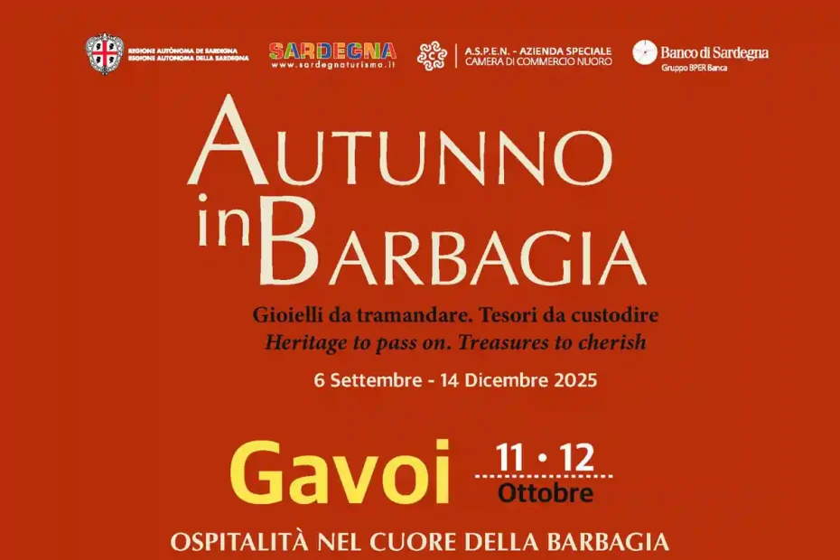 Autunno in Barbagia Gavoi 2025, manifesto con date, programma e orari eventi | In Sardegna con Dani