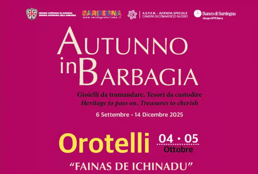 Autunno in Barbagia Orotelli 2025, manifesto con date, programma e orari eventi | In Sardegna con Dani