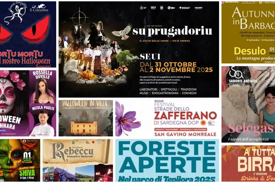 Eventi e sagre del weekend del 1 e 2 novembre 2025 in Sardegna, programma aggiornato | In Sardegna con Dani