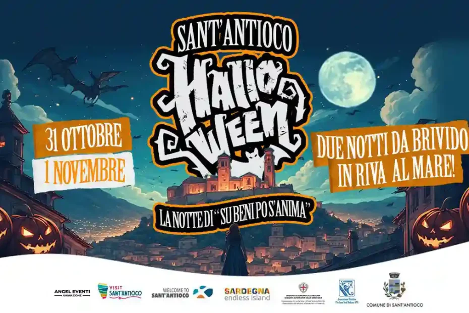 Halloween Sant'Antioco 2025, manifesto con programma, date e orari eventi | in Sardegna con Dani
