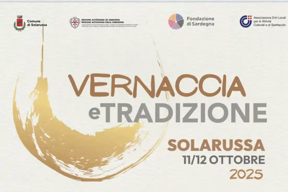 Vernaccia e tradizione Solarussa 2025, manifesto con date, programma e orari degustazioni | In Sardegna con Dani