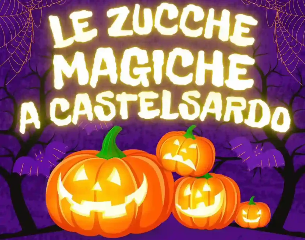 Le zucche magiche Castelsardo 2025, manifesto con programma, data, orario inizio | in Sardegna con Dani