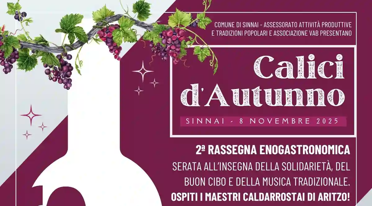 Calici d’Autunno 2025 a Sinnai: ecco il programma completo dell’8 novembre 2025!