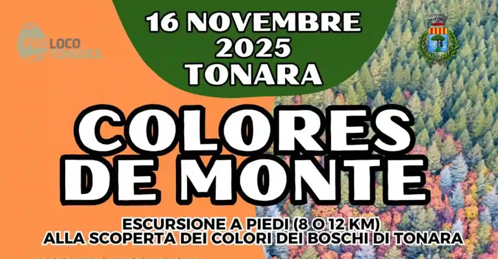 Colores de monte Tonara 2025, manifesto con programma, data e orari e costi | in Sardegna con Dani