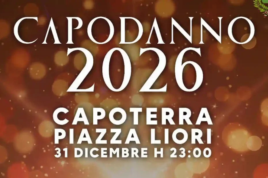 Capodanno 2026 in piazza Liori a Capoterra (manifesto) | In Sardegna con Dani