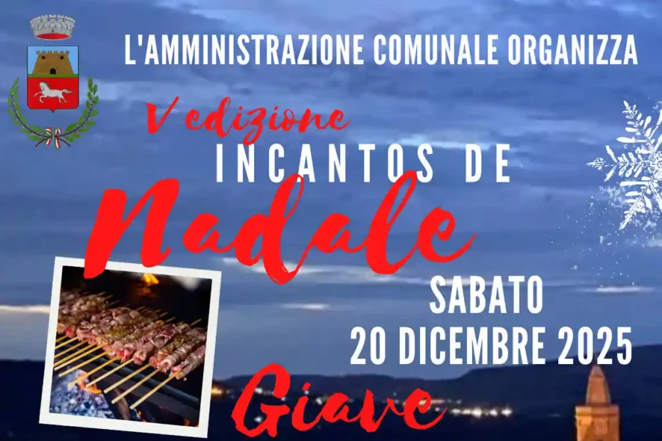Incantos de Nadale Giave 2025, manifesto con la data | In Sardegna con Dani