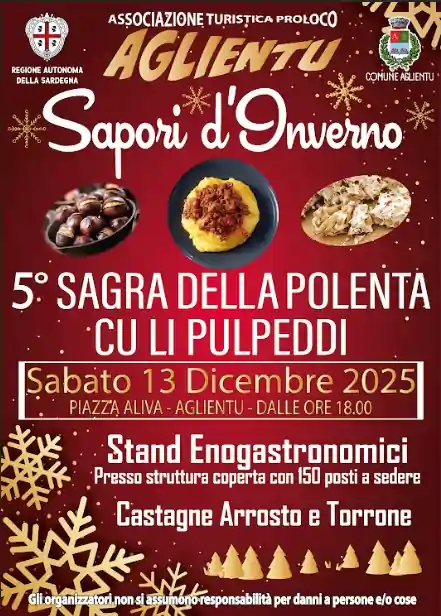 Sapori d'inverno Aglientu 2025, manifesto on programma, date e orari evento | In Sardegna con Dani
