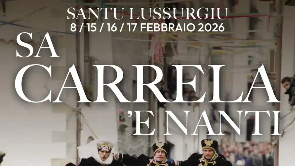 Sa carrella e 'nanti 2026 a Santu Lussurgiu, manifesto con le date ufficiali | In Sardegna con Dani