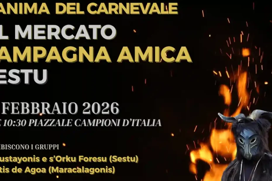 Anima Carnevale Mercato Campagna Amica di Sestu, data e programma evento | In Sardegna con Dani