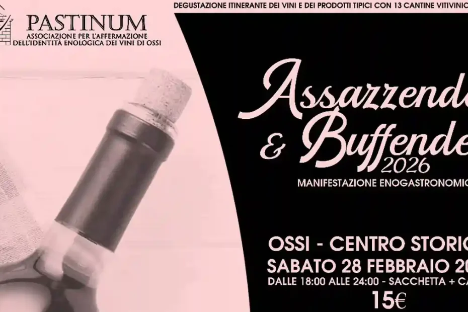 Assazzende e Buffende Ossi 2026, manifesto con data, programma e prezzo biglietto | In Sardegna con Dani