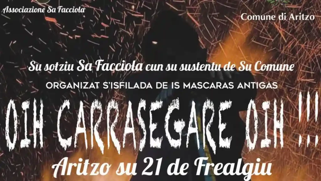Carnevale antico Aritzo 2026, manifesto con la data ufficiale | In Sardegna con Dani