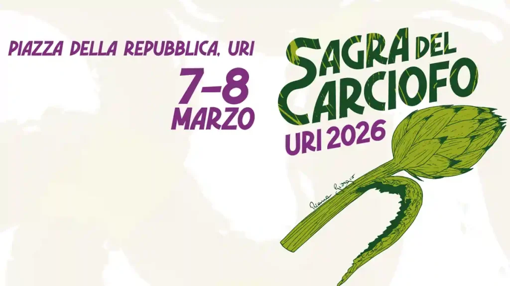 Sagra carciofi Uri 2026, manifesto ufficiale con le date dell'evento | In Sardegna con Dani