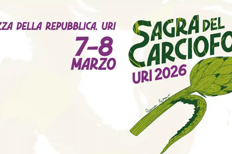 Sagra carciofi Uri 2026, manifesto ufficiale con le date dell'evento | In Sardegna con Dani