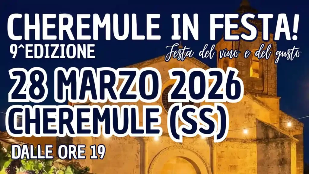 Cheremule in festa 2026, manifesto con data e orario d'inizio | In Sardegna on Dani