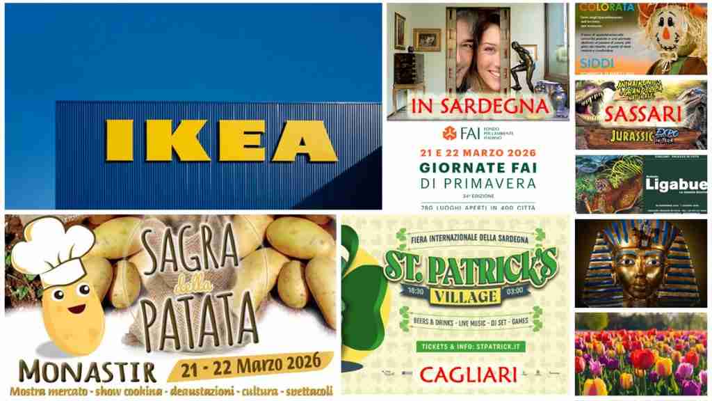 Eventi e sagre del 20, 21, 22 marzo 2026 in Sardegna, programma e manifesti | In Sardegna con Dani