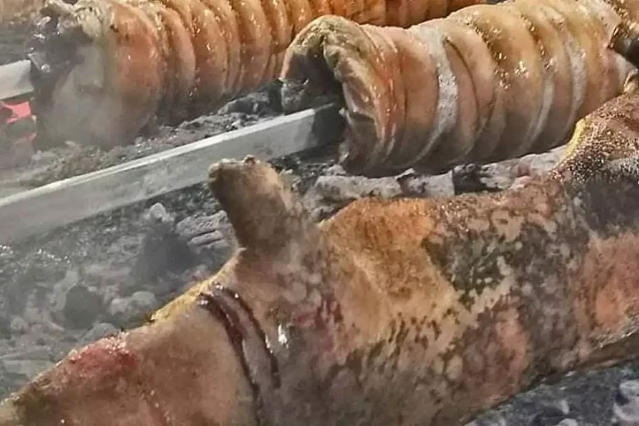 Maialetto e porchetta in cottura alla Festa del Gusto | In Sardegna con Dani