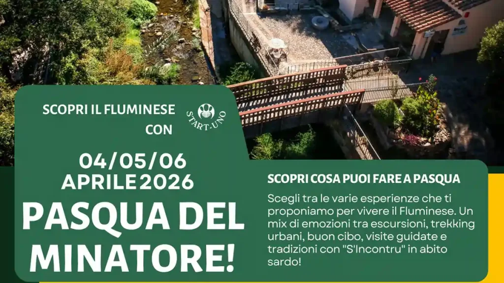 Pasqua del Minatore Fluminimaggiore 2026, manifesto con date e programma di massima | In Sardegna con Dani