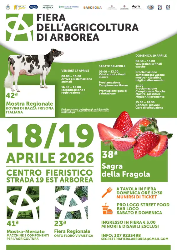 Programma fiera dell'agricoltura e Sagra delle fragole di Arborea | In Sardegna con Dani