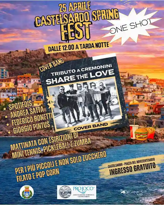 Castelsardo Spring Fest 2026, manifesto ufficiale con il programma dell'evento | In Sardegna con Dani