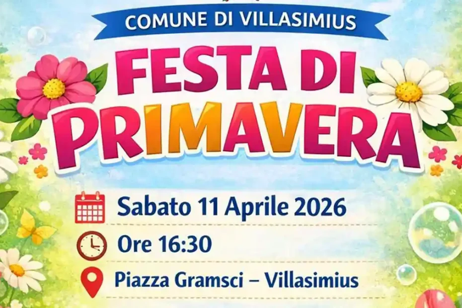 Festa di Primavera Villasimius 2026, manifesto ufficiale con data, orario e luogo evento | In Sardegna con Dani