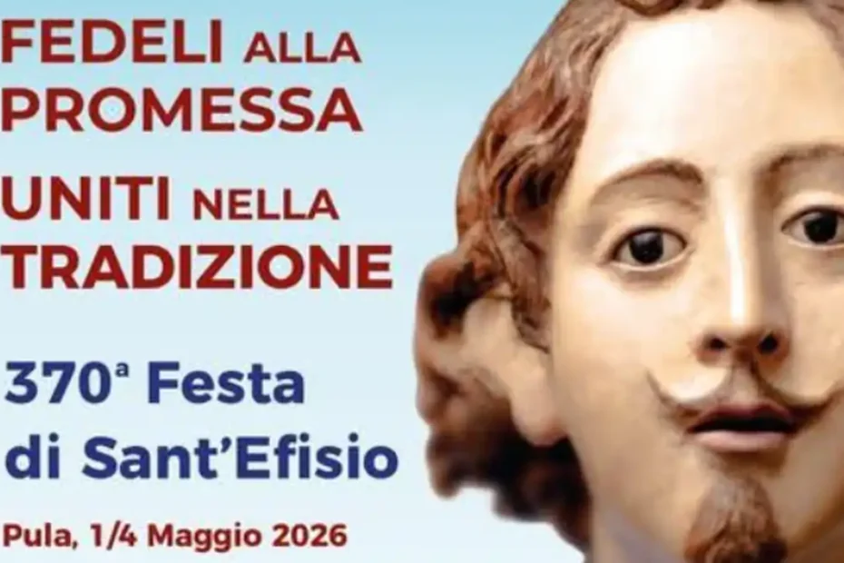 Festa Sant'Efisio Pula 2026, manifesto con le date ufficiali | in Sardegna con Dani