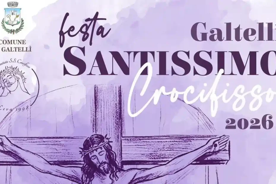 Festa Santissimo Crocifisso Galtellì 2026, manifesto con le date ufficiali | In Sardegna con Dani