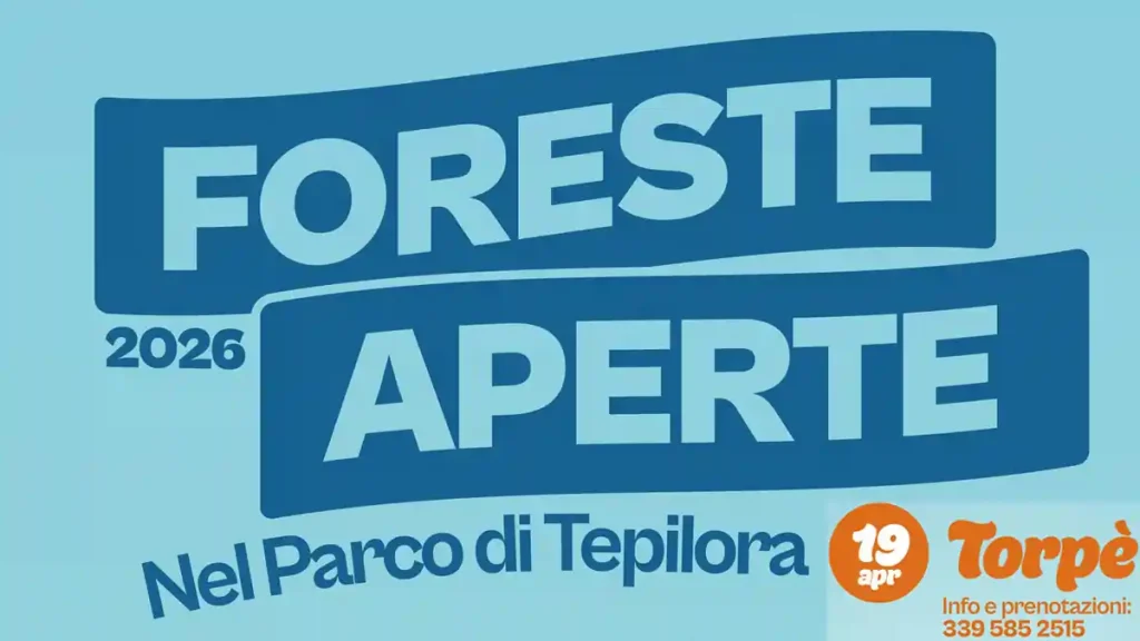 Foreste aperte nel parco di Tepilora a Torpé 2026, manifesto con data | In Sardegna con Dani