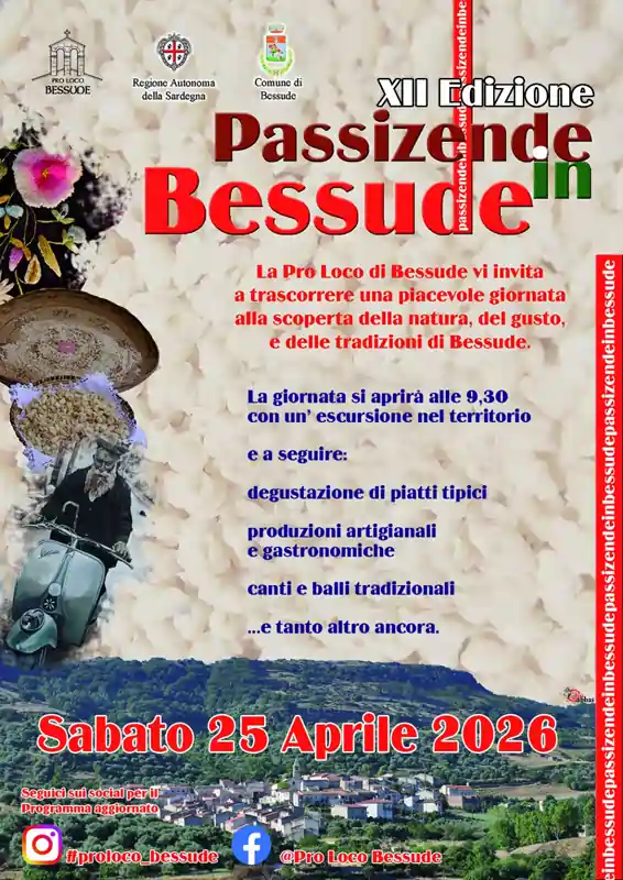 Passizende in Bessude 2026, manifesto con il programma dettagliato | In Sardegna con Dani