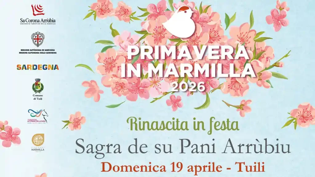 Primavera in Marmilla Tuili 2026, manifesto con nome sagra e data | In Sardegna con Dani