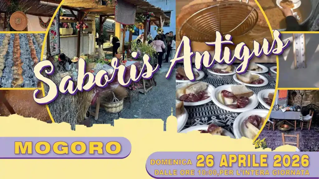 Saboris Antigus Mogoro 2026, manifesto con data e orari evento | In Sardegna con Dani